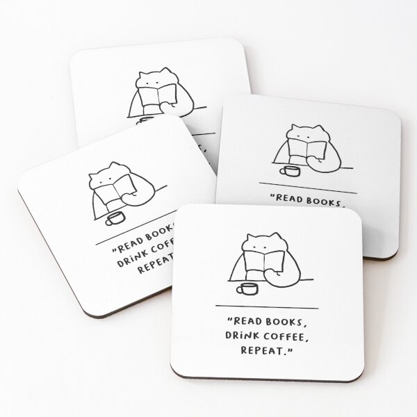 Item preview, "Read Books, Drink Coffee, Repeat" designed and sold by RM-Journey.