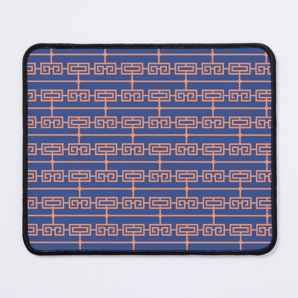 Item preview, Art Deco Pattern 09 - Orange on Prussian Blue designed and sold by elektronen.