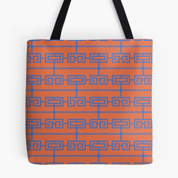 Item preview, Art Deco Pattern 09 - Prussian Blue on Orange designed and sold by elektronen.