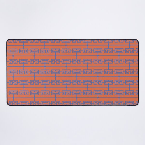 Item preview, Art Deco Pattern 09 - Prussian Blue on Orange designed and sold by elektronen.
