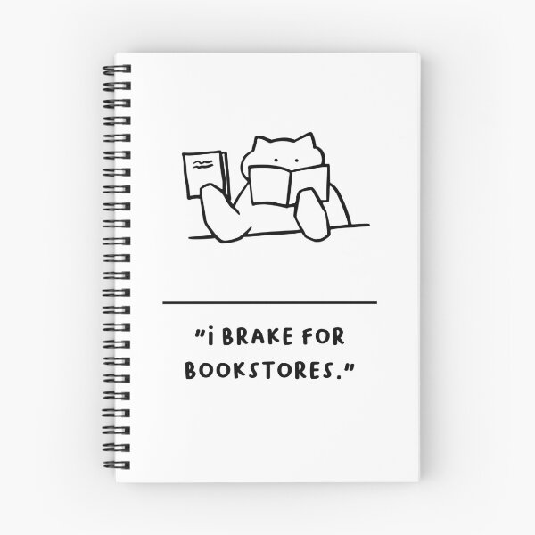 Item preview, "I Brake for Bookstores" designed and sold by RM-Journey.