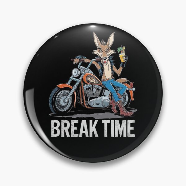 Item preview, Break Time Coyote on Motorcycle - Cool Biker Design designed and sold by love3617.