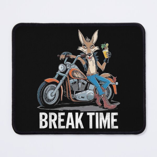 Item preview, Break Time Coyote on Motorcycle - Cool Biker Design designed and sold by love3617.