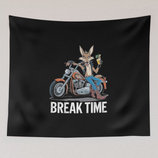 Item preview, Break Time Coyote on Motorcycle - Cool Biker Design designed and sold by love3617.