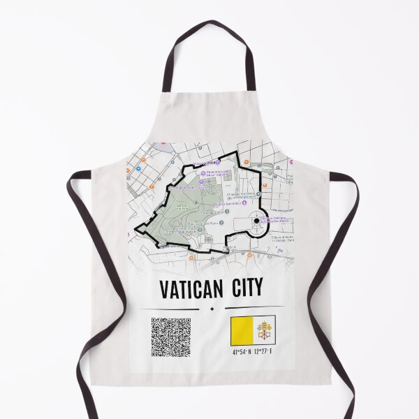 Item preview, Vatican City Map Art with St. Peter's Basilica and Religious Landmarks – Catholic Wall Decor designed and sold by Psycho-Crazy.