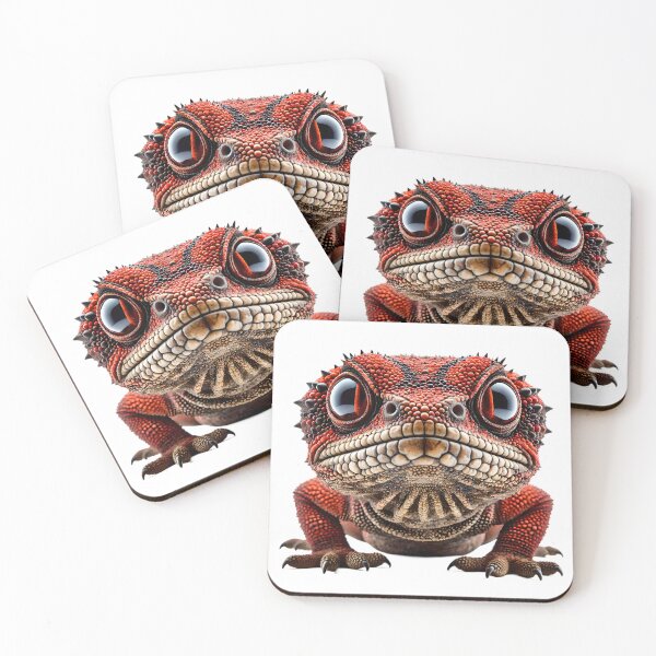Item preview, Red lizard with bulging eyes designed and sold by eye_contact.
