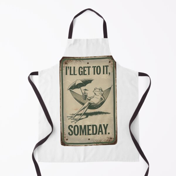 Item preview, I'll Get to It, Someday - Lazy Frog Vintage Sign designed and sold by OldSchoolRetro.