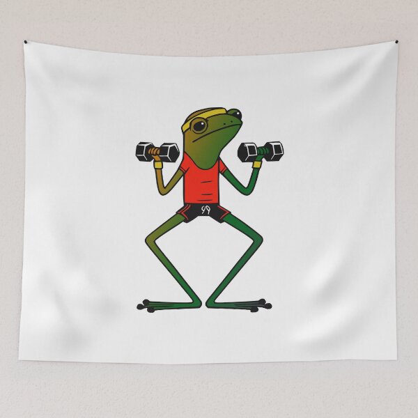 Item preview, Workout Frog: Skinny Fitness Humor designed and sold by 2Blue-Dots.