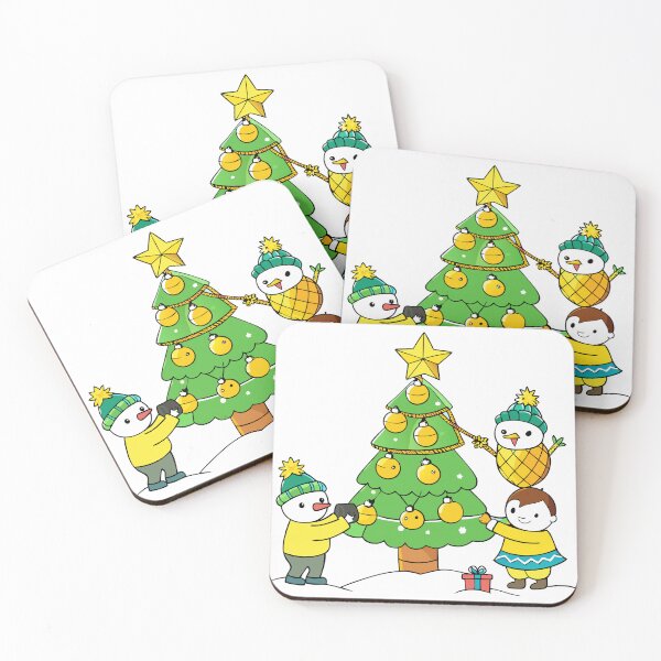 Item preview, Child Stacking Snowy Pineapples into a Festive Tree Shape designed and sold by omerfdln34.