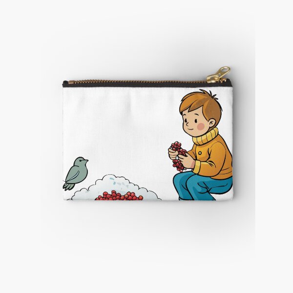 Item preview, Child Sitting on a Snowy Porch, Threading Cranberries designed and sold by omerfdln34.