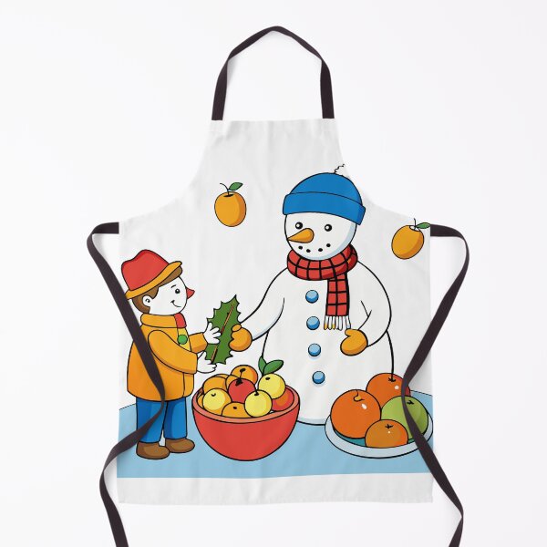 Item preview, Snowman with a Basket Full of Oranges and Pomegranates designed and sold by omerfdln34.