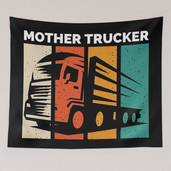 Item preview, Mother Trucker, Trucker Girl, Lady Truck Driver, Retro, Distressed designed and sold by Anniko Art Studio.
