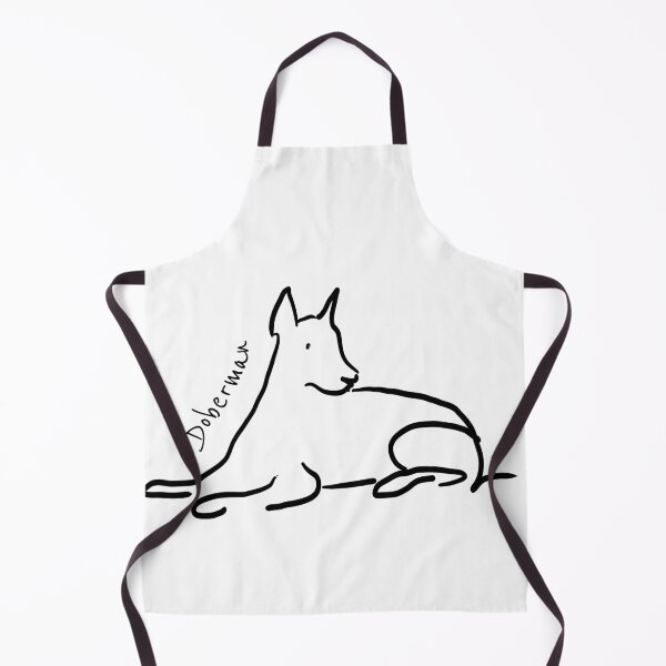 Item preview, Freehand illustration of a Doberman designed and sold by maluARTCO.