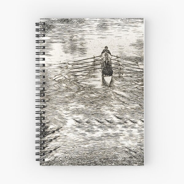 Item preview, Serene Rowing Artwork: Vintage-Inspired Water Reflection Design designed and sold by Michael van der Hoorn.