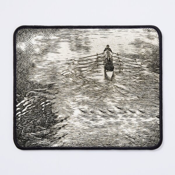 Item preview, Serene Rowing Artwork: Vintage-Inspired Water Reflection Design designed and sold by Michael van der Hoorn.