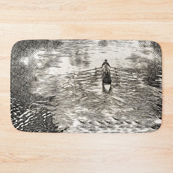 Item preview, Serene Rowing Artwork: Vintage-Inspired Water Reflection Design designed and sold by Michael van der Hoorn.