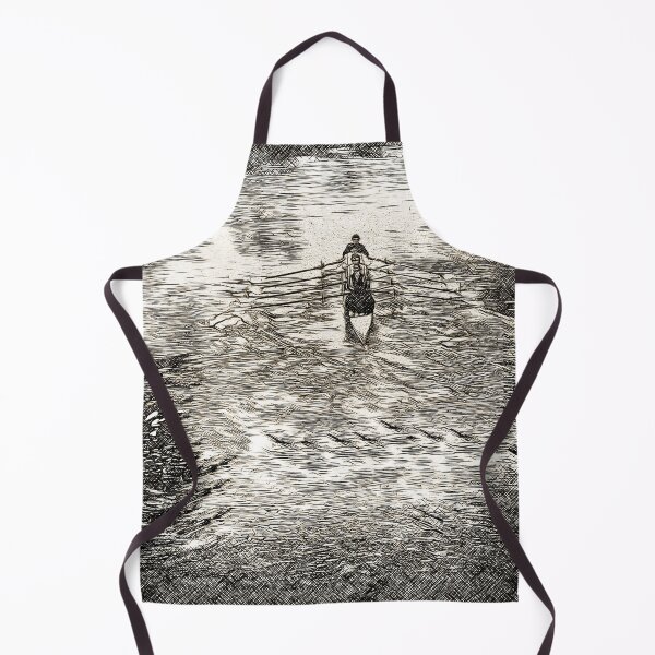 Item preview, Serene Rowing Artwork: Vintage-Inspired Water Reflection Design designed and sold by Michael van der Hoorn.