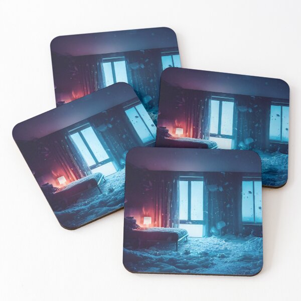 Item preview, Frozen Serenity: A Dreamy Winter Bedroom Scene designed and sold by Amr Siam.