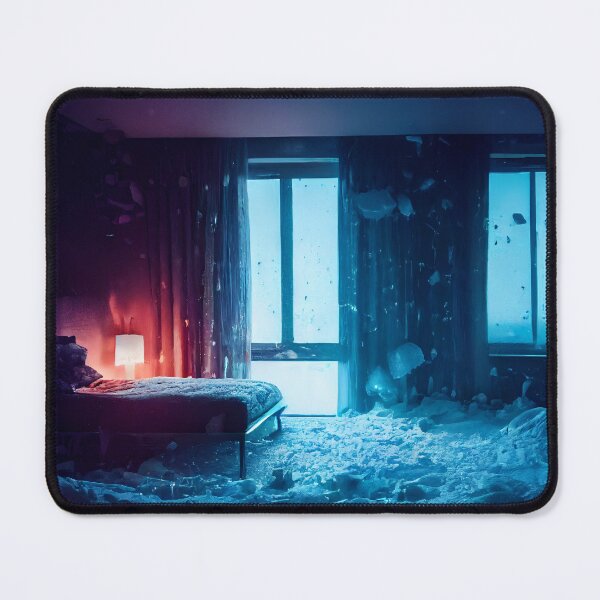 Item preview, Frozen Serenity: A Dreamy Winter Bedroom Scene designed and sold by Amr Siam.