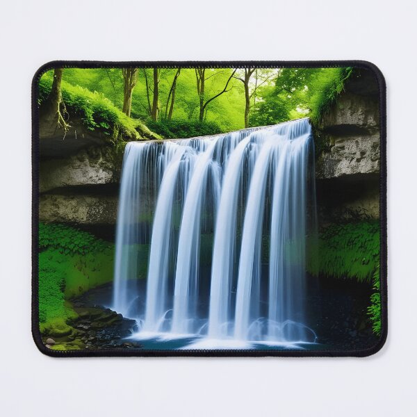 Item preview, waterfall in the green forest or green jungle 2 designed and sold by AA-designstore.