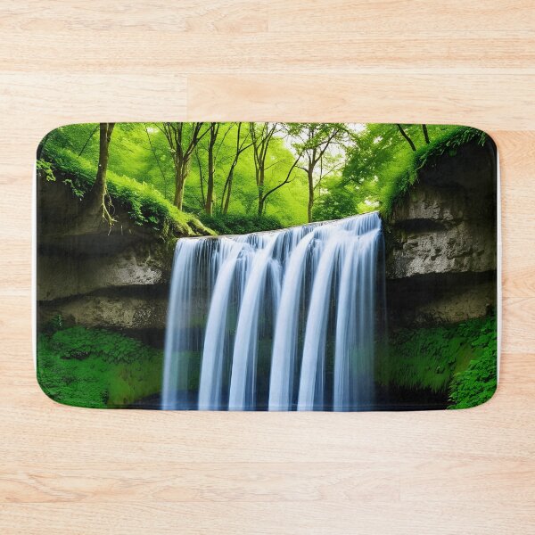 Item preview, waterfall in the green forest or green jungle 2 designed and sold by AA-designstore.