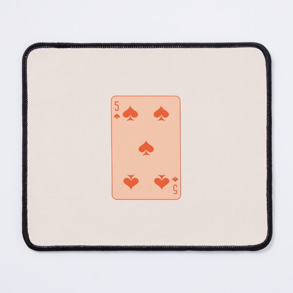 Item preview, Orange Five of Spades Playing Card designed and sold by violettebubble.