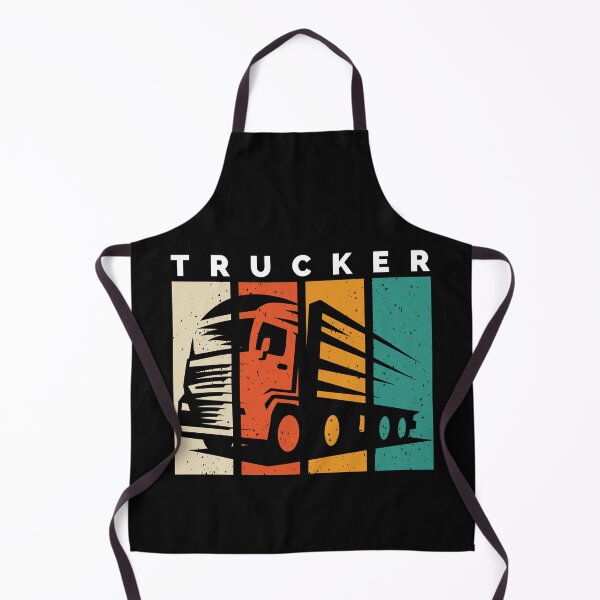 Item preview, Retro Trucker Distressed Look Truck Driver designed and sold by Anniko Art Studio.