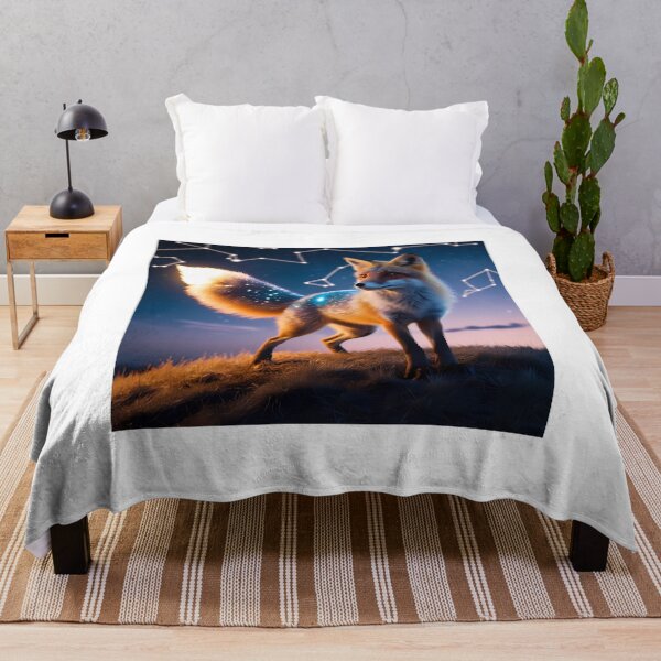 Item preview, Celestial Fox Under Starry Skies designed and sold by ElmoCreates.