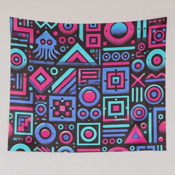 Item preview, Blue and Pink Geometric Pattern designed and sold by Simplybe1.