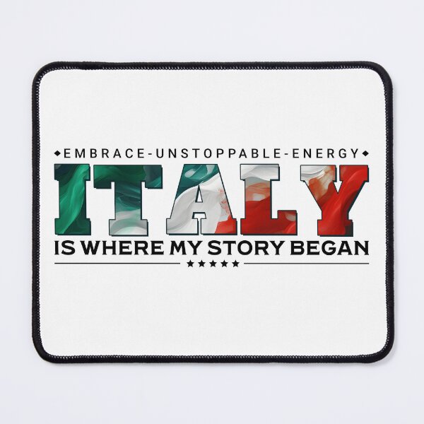 Item preview, Italy Is Where My Story Began – Bold Artistic Flag Design designed and sold by Place-Heritages.