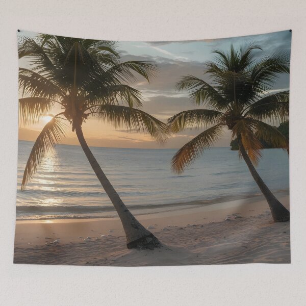 Item preview, two palm trees in the sea 1  designed and sold by AA-designstore.
