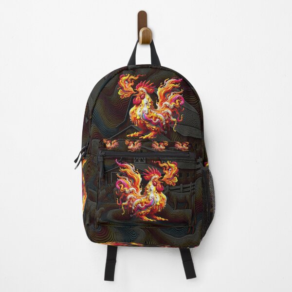 Item preview, Fiery Rooster - Vibrant Psychedelic Chaos designed and sold by SHHCreations.