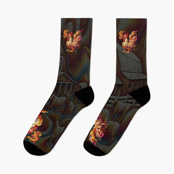 Item preview, Fiery Rooster - Vibrant Psychedelic Chaos designed and sold by SHHCreations.
