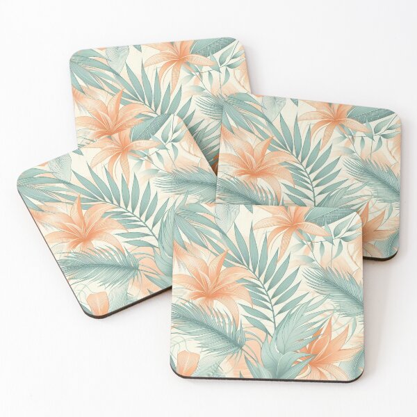 Item preview, Orange Mint Palm Pattern designed and sold by Simplybe1.