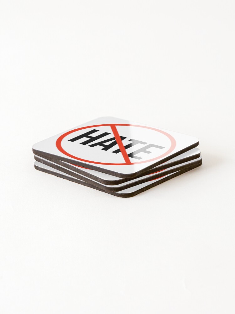 Thumbnail 4 of 5, Coasters (Set of 4), No hate designed and sold by RACHELDF.