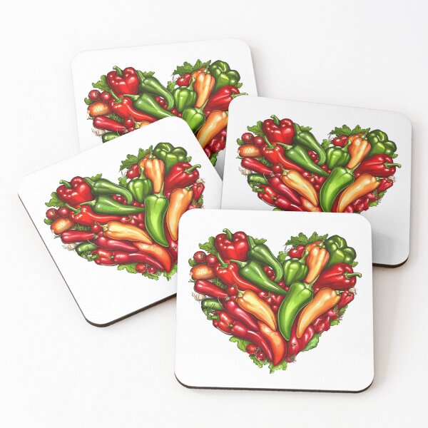 Item preview, Heart-shaped Chili Peppers designed and sold by DigitalToast.