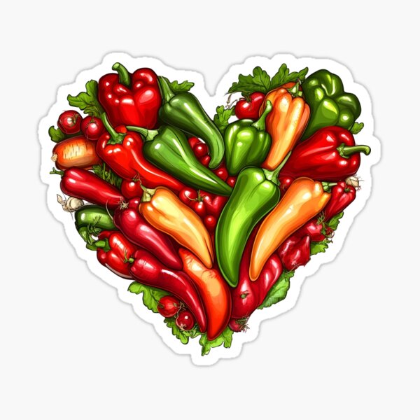 Item preview, Heart-shaped Chili Peppers designed and sold by DigitalToast.