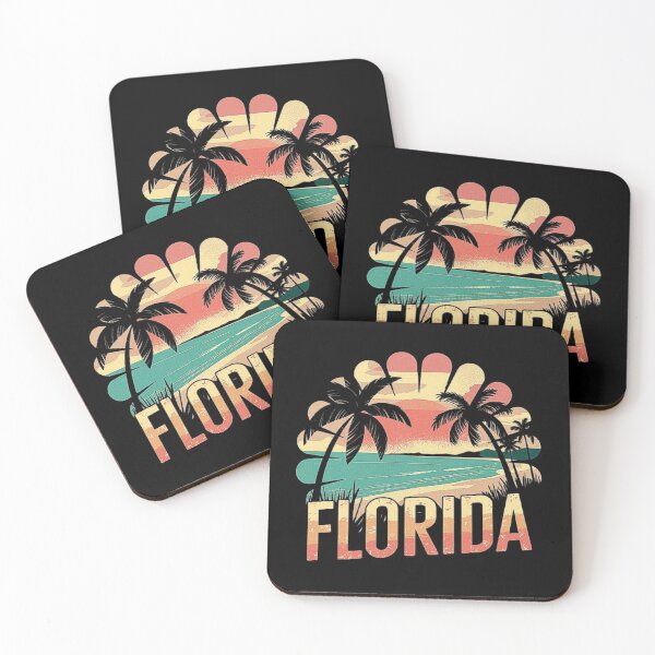 Item preview, Puesta de sol tropical en Florida con palmeras y vista a la playa designed and sold by love3617.