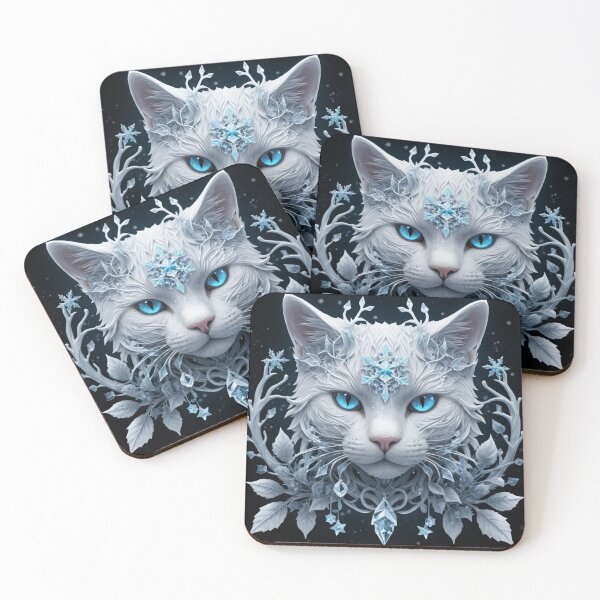 Item preview, Frosted Porcelain Cat Sculpture designed and sold by RebelPaintBrush.