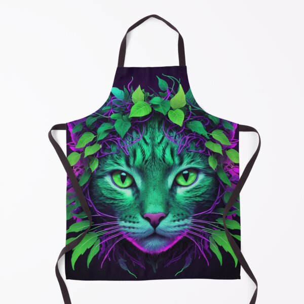 Item preview, Futuristic Neon Techno Jungle Cat designed and sold by RebelPaintBrush.