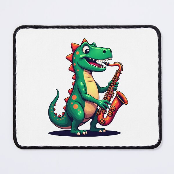 Item preview, T-Rex wth Alto Sax designed and sold by kjp-design.