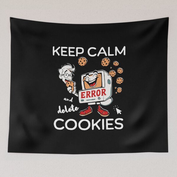 Item preview, Delete Cookies Retro Computer Cartoon designed and sold by Betsytiptoe.