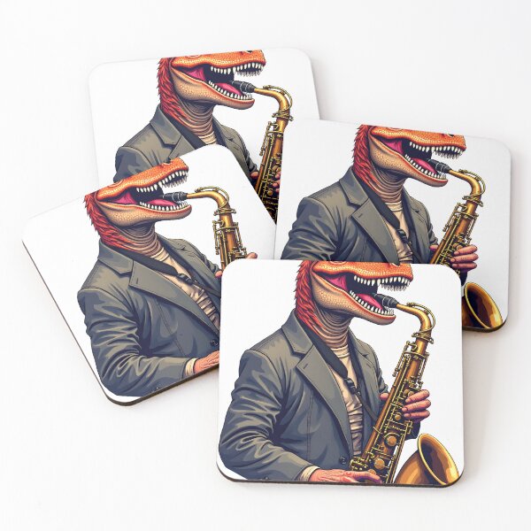 Item preview, T-Rex in Suit wth Alto Sax designed and sold by kjp-design.