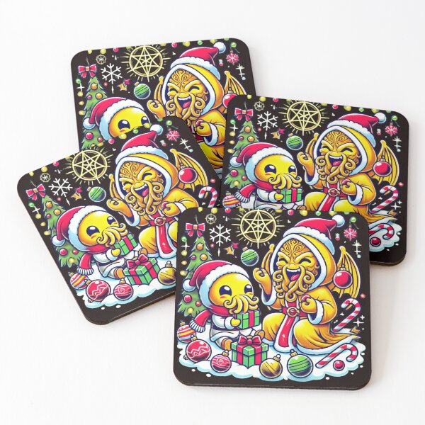 Item preview, Festive Friends: Chibi Cthulhu and the King in Yellow designed and sold by AlejandroDigi.