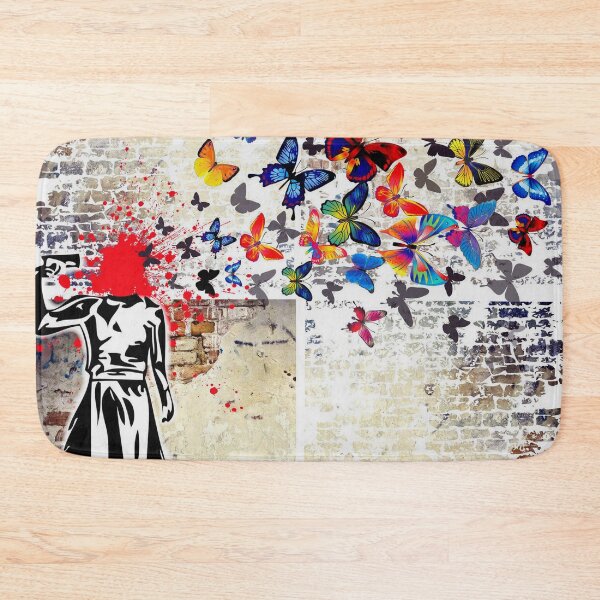 Item preview, Banksy Headshot Butterflies designed and sold by SummerlandsArt.