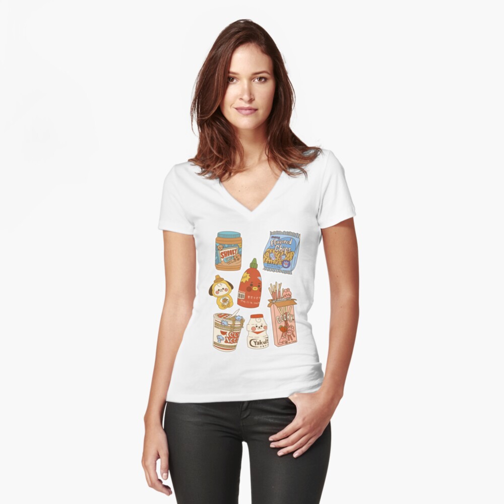 Artikel-Vorschau von Tailliertes T-Shirt mit V-Ausschnitt, designt und verkauft von artkamilla.