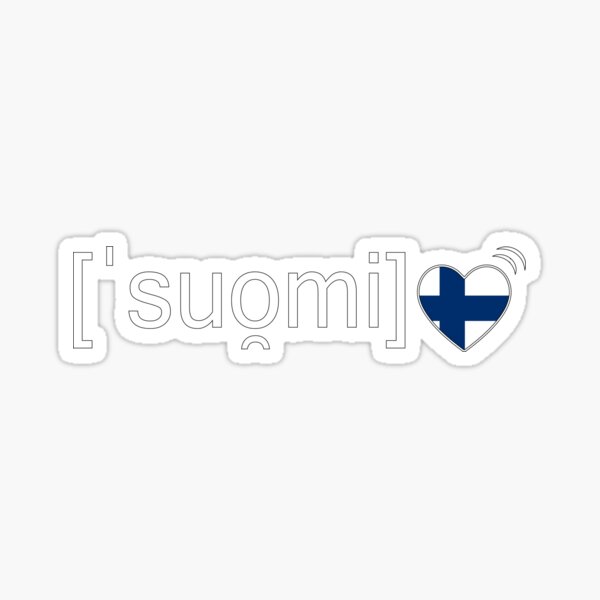 Item preview, Suomen, Finn flag, Finland pronunciation, I love Finland designed and sold by Flags &  Maps.
