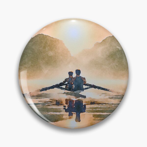 Item preview, Golden Rowing Artwork: Serene Duo at Sunrise designed and sold by Michael van der Hoorn.