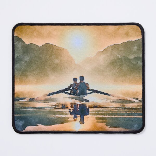 Item preview, Golden Rowing Artwork: Serene Duo at Sunrise designed and sold by Michael van der Hoorn.