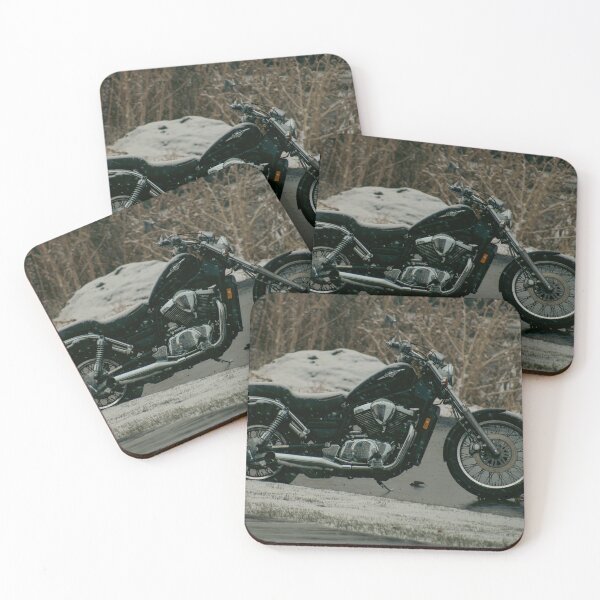 Item preview, Motorcycle in the snow  designed and sold by RJsphotography and More.